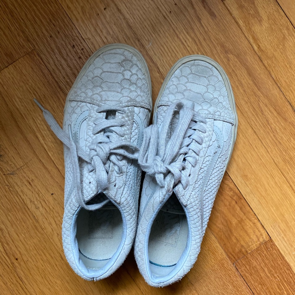 Grey Snake Skin Vans Sneakers